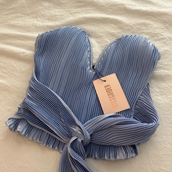 Missguided Plisse Corset Top - Picture 2 of 4